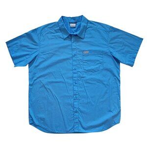 Columbia Sportswear Charlie View EXS Men’s Short Sleeve Blue Shirt Cotton XL